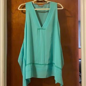 Sheer long mint green flowy top